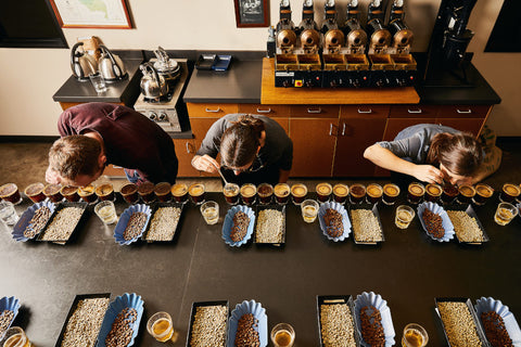 Inside the Peet's Cupping Room, as sensory specialists evaluate coffee quality
