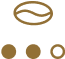 icon of coffee bean with two filled in circles